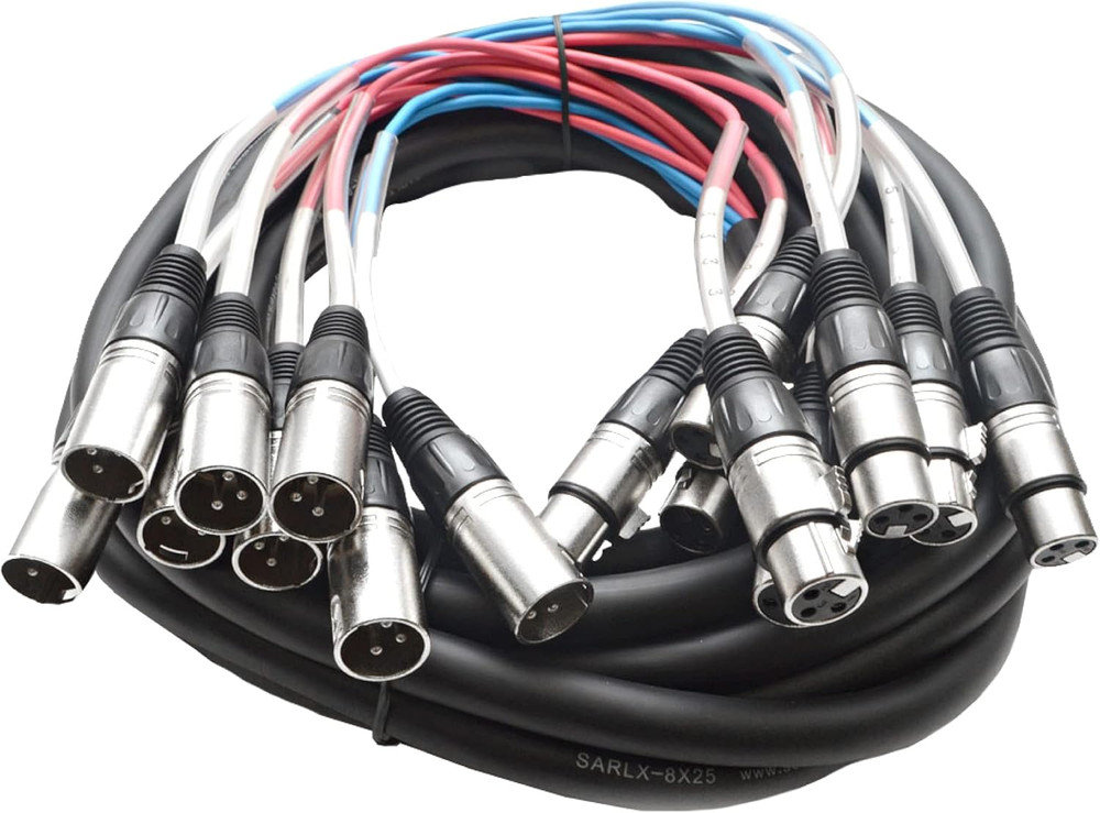 Sarlx-8X25 25-Feet 8-Channel XLR Snake Cable for Live, Recording, Studios, Gigs
