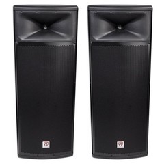 Pair Rockville SPGN258 Dual 15” 3000w 8-Ohm Passive DJ PA Speaker/ABS Cabinet