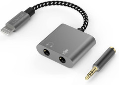 Lightning to 3.5Mm TRS Microphone Adapter with Headphone Jack Compatible with Ip