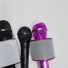 Lot of 10 Mixed Microphones – Untested, Used, Various Models and Colors