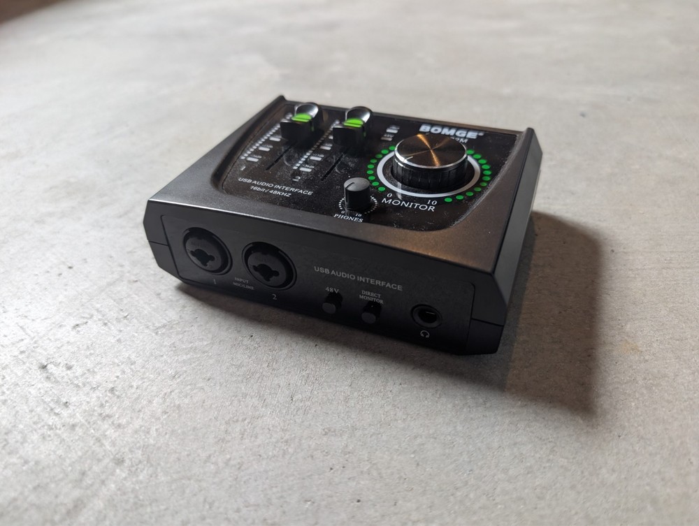 BOMGE Mini 2 Channel USB Audio Interface for Recording, Streaming and Podcasting