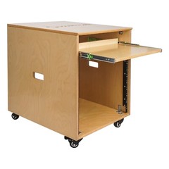Sound Town Plywood 10U Studio Rack Desk with Slide-Out Tray (SDRK-ST10)