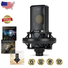 Pro XLR Condenser Mic 34mm Large Diaphragm Studio Podcast Recording
