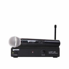 Gemini Sound UHF-01M Pro Live Stage PA Karaoke Handheld Wireless Microphones