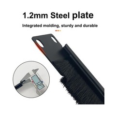 2pcs 1U 19 In Black Server Network Rack Mount Cable Brush Panel Brackets