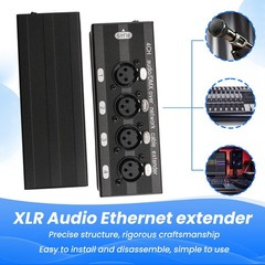 1 Pair 4 Channel XLR/ Audio RJ45 Cat5/Cat6 Ethernet Extender XLR Extender8455