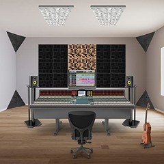 for Ceiling Corners, 4 Pack, Black | Corner bass Triangular Pyramid Bass Traps