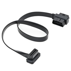 Right Angle OBD II OBD2 16 Pin Splitter Extension Cable – 1x Male & 2X Female