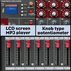 Professional Audio Mixer Bluetooth USB Plug and Play for Seamless Integration