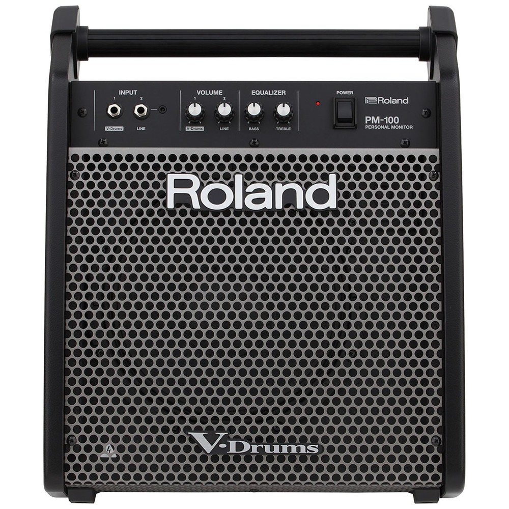 Roland PM-100 Compact Electronic V-Drum Set Monitor, 80-Watt 80W output, Black