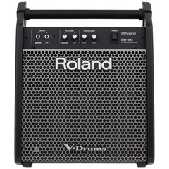 Roland PM-100 Compact Electronic V-Drum Set Monitor, 80-Watt 80W output, Black