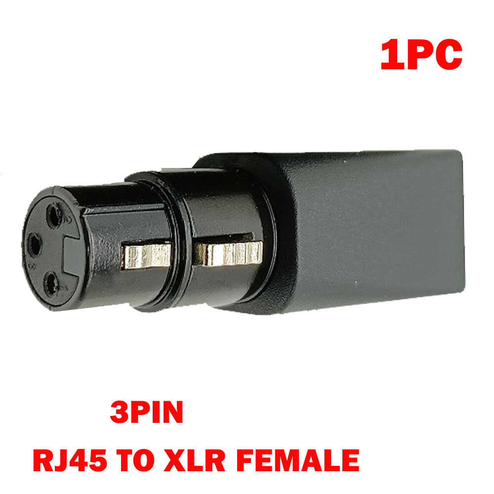 DMX to RJ45 Connector RJ45 Ethernet to 3-Pin XLR DMX Female & Male Adapter Set