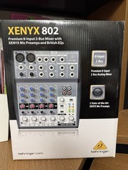 Behringer XENYX 802 Premium 8 Channel Audio Mixer 2 Bus Mixer w/Mic Preamps-NEW