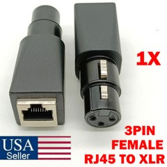 DMX to RJ45 Connector – RJ45 Ethernet to 3 Pin XLR DMX Female Adapter HOT