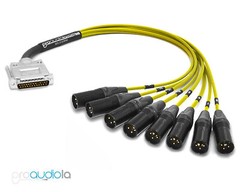 Apogee AD16x Premium Mogami 3162 Digital DB25 | XLR-M Yellow 4 ft. Yamaha Pinout