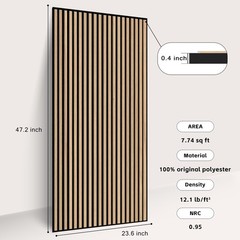 WoveN SounD Acoustic Wall 10 Pack, 47.2×23.6 inch, 10 Natural Oak, Slat