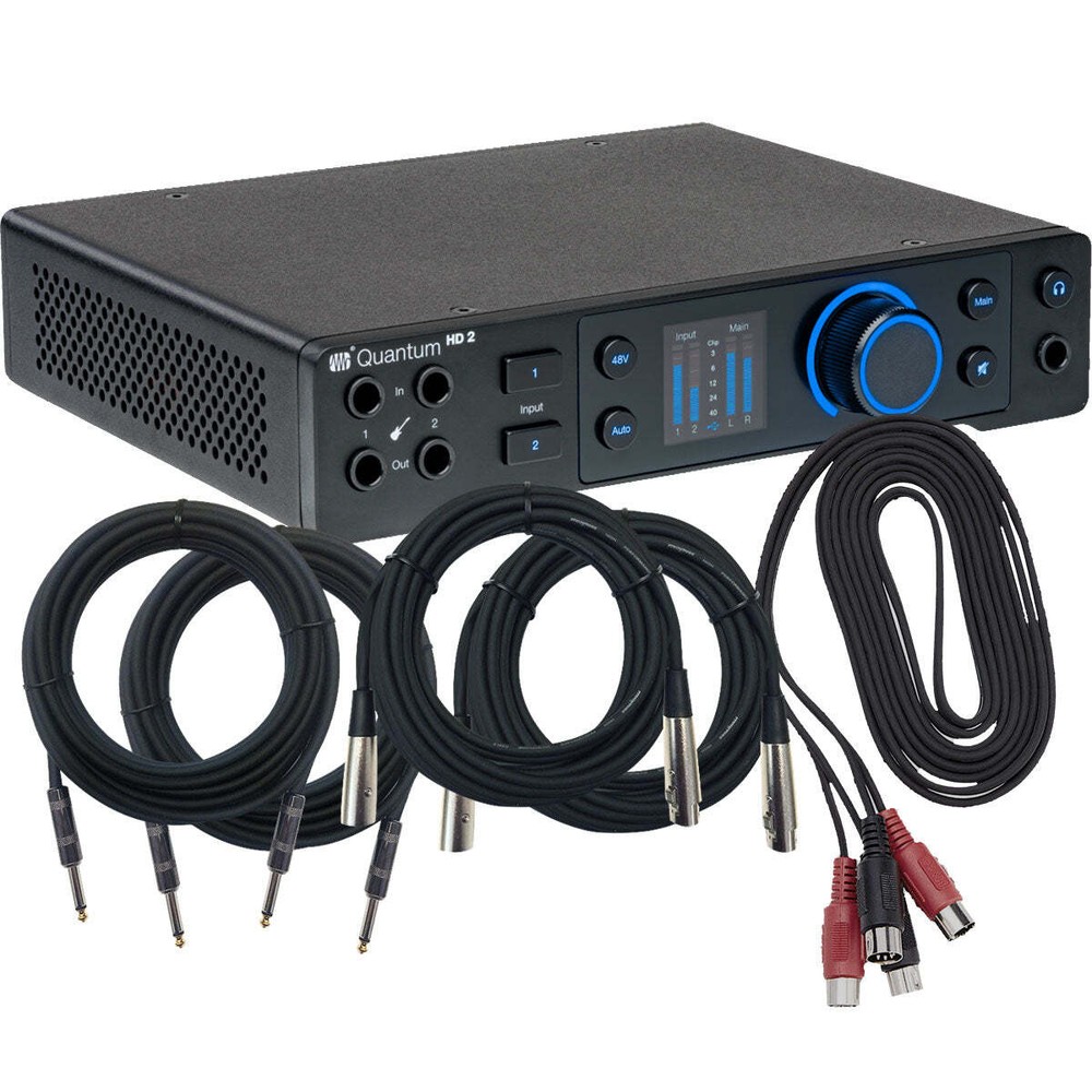 PreSonus Quantum HD 2 20in/24out USB-C Audio Interface CABLE KIT