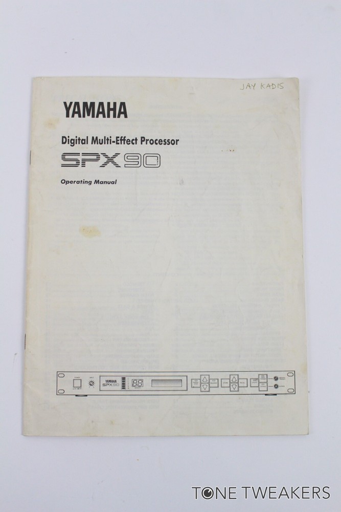 Yamaha SPX90 Digital Multi-Effect Processor Operating Manual VINTAGE GEAR DEALER