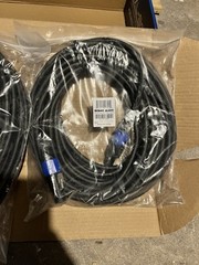 2 12ga 50′ ft foot speakon compatible amplifier amp to speaker cables PA DJ cord