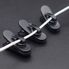 Lapel Mic Clip on Shirt Microphone Metal Tie and 1.34 x 0.6 inch, black