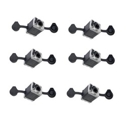 6 RJ45 Tactical Pass Through Ethernet Adapters IP65 Waterproof for Cat5 Cat6