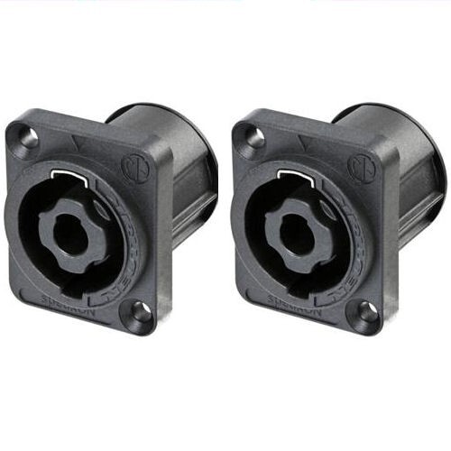2x Neutrik NL4MP 4 Pole Speakon Chassis Mount Connector Speaker Terminal