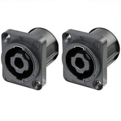2x Neutrik NL4MP 4 Pole Speakon Chassis Mount Connector Speaker Terminal