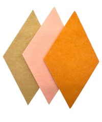 Acoustic Wall Panels 9-Pack Pink Beige Orange Decor Rhombus w/ Spacer 17” x 10”