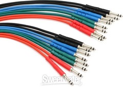 StageMASTER STT-2-8PK Black TT Patch Cable – 2 foot (8-pack)