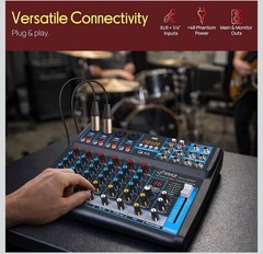 Pyle PMXU83BT 8-Channel Bluetooth Studio Mixer