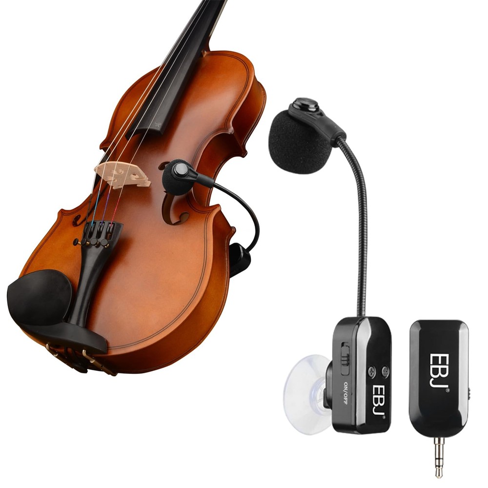 2.4G Instrument Microphone Receiver with Detachable Suction Cup for Guitar Vi…