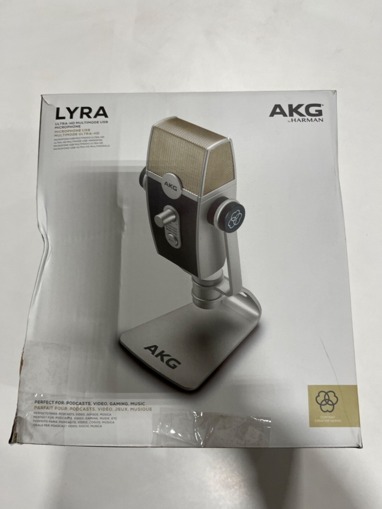 AKG Lyra Microphone 192 kHz for Podcast Studio Music Video – C44USB