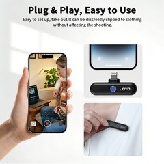 JOYO Live Streaming Recording Kit Wireless Noise Cancelling Mic, 48V Audio Mixer