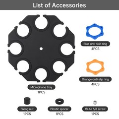 Lifexciting Multi Microphone Holder Up to Mics Metal Tray Attachment for Mic …