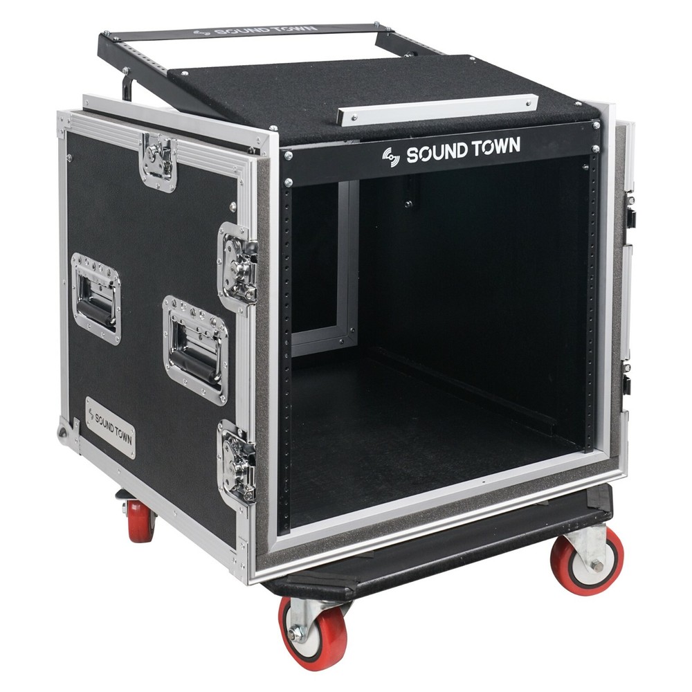 Sound Town Shock Mount 10U ATA Rack 20”Rackable Depth 11U SlantMixer STMR-SP10UW