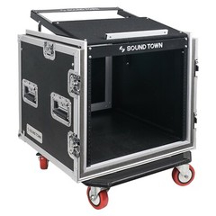 Sound Town Shock Mount 10U ATA Rack 20”Rackable Depth 11U SlantMixer STMR-SP10UW