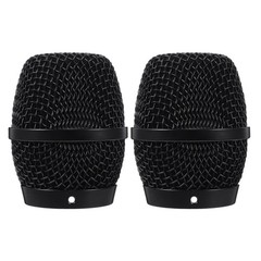 2 Pcs Microphone Mesh Grille Replacement Metal Cover For Performance Mic