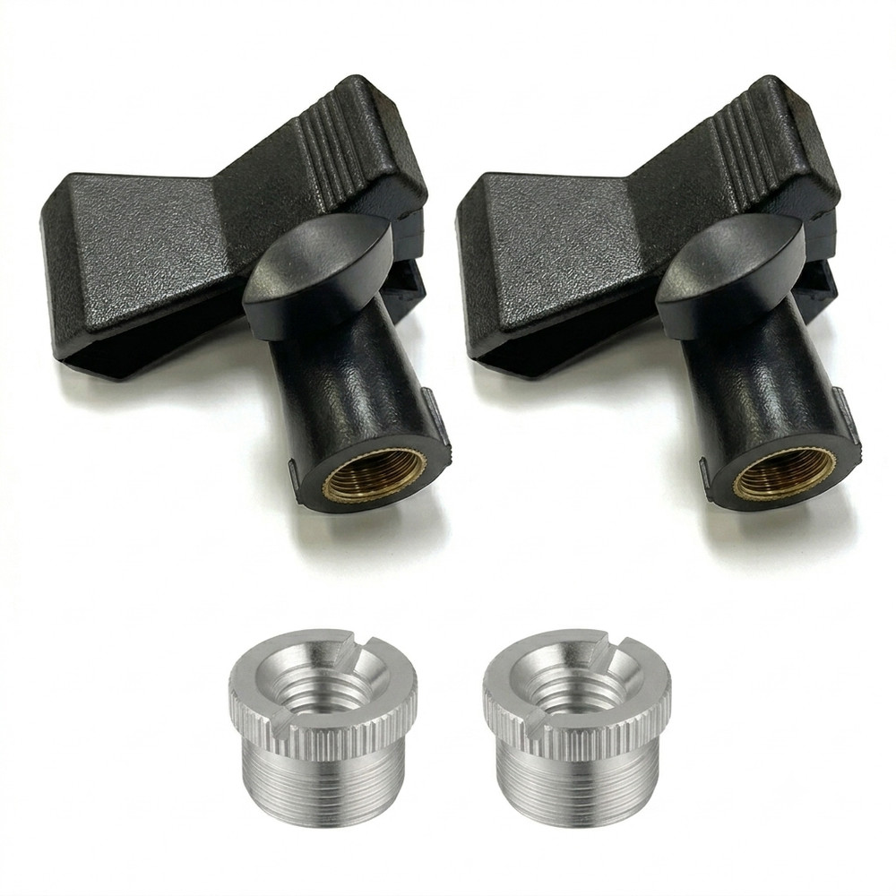 2 Pack Universal Studio Mic Clip (Adjustable Knob, 5/8″ to 3/8″)
