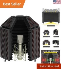 Portable Noise-Cancelling Microphone Shield – Ideal for Musicians and Podcasters