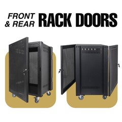 Sound Town Server Rack Doors, for STRK-M12U Server Rack (STRK-DS12U)