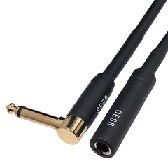 CESS-090 Low-Noise Right Angle 1/4 TS Male to Female Guitar Extension Cable 2 P