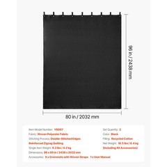 Uimoso 2Pcs Sound Dampening Blankets 96″x80″ Extra Large Noise Reduction Blanket