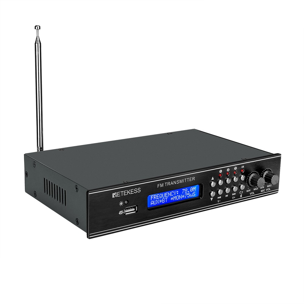 TR510 FM Broadcast Transmitter Bluetooth Mono Mic Station for Church Parking Lot