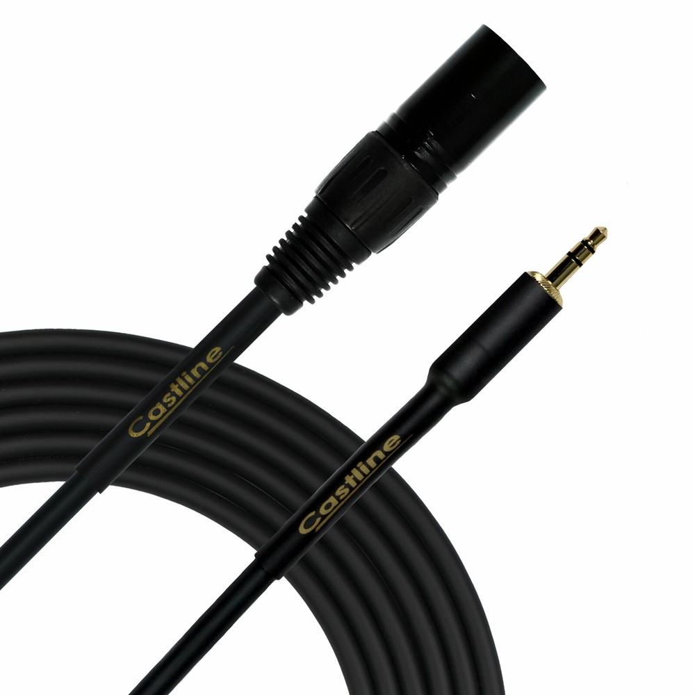 Castline Gold XLR male to 3.5mm TRS Mono/Stereo Summing Cable Mogami Neglex 2549