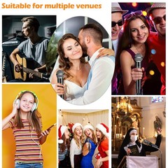 Wireless Microphone, Professional Cordless Dynamic Wireless Microphone System…