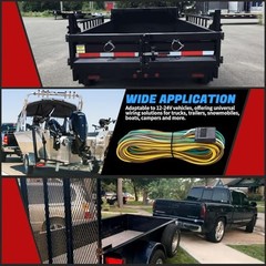29Ft 4 Pin Trailer Wiring Harness Kit – 25FT 5-Wire Male & 4FT 4-Wire 29FT