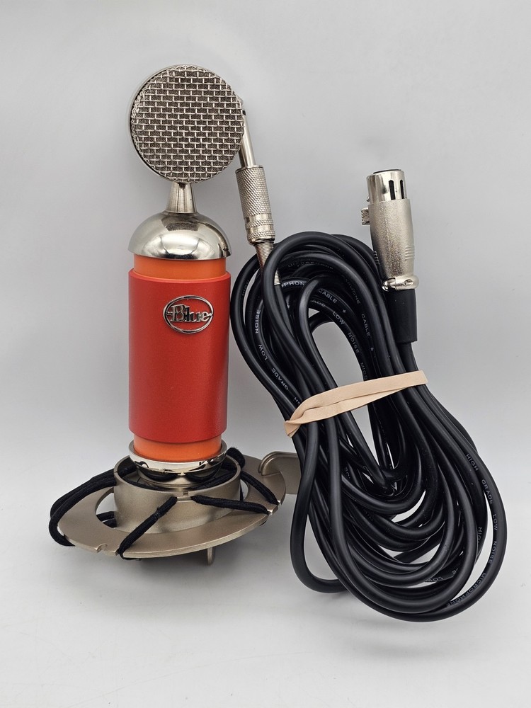 Blue Spark Condenser Orange Mic Microphone with Shock Mount XLR 6.5mm Cord