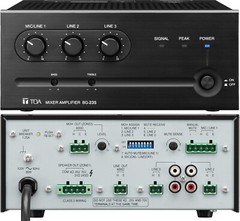 TOA BG-235 CU 3 Channel Mixer Amplifier 35 Watts for Paging Background Music