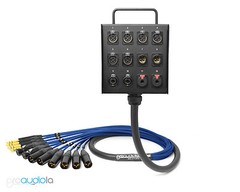 12 Channel Custom Mogami Studio Wall Stage Floor Box Neutrik Gold | Blue 30 Feet