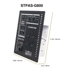 Sound Town Class-D Plate Amplifier for PA DJ Sub Cabinets, 700W RMS (STPAS-G800)